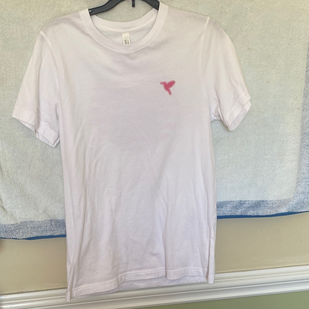 Birddogs White T-Shirt with Pink and Blue Logo